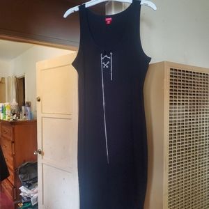 Guess dress with metal ties to make a bow on top almost new used once size Large